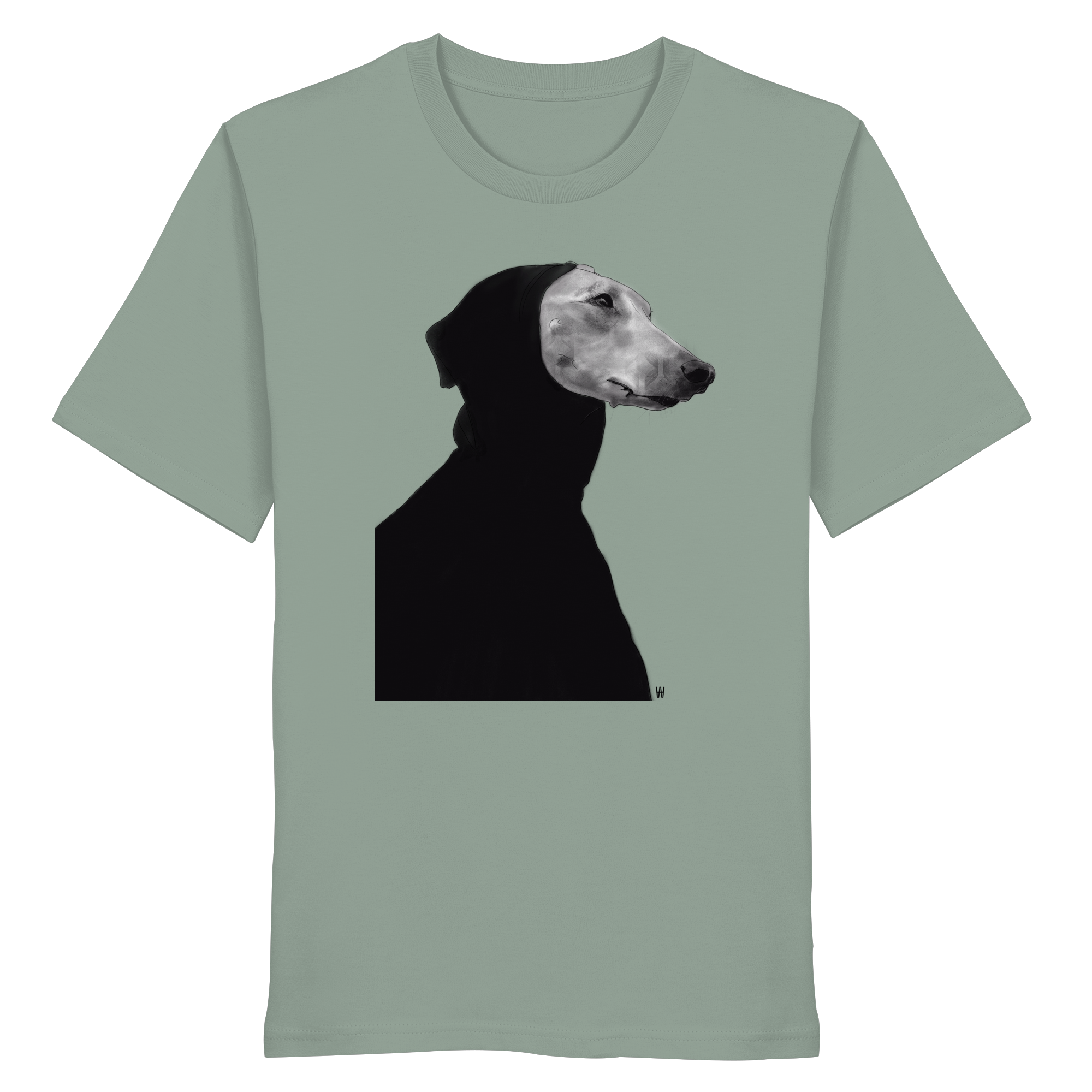 Whippet #12 ... Organic Unisex Shirt ... Charakterköpfe