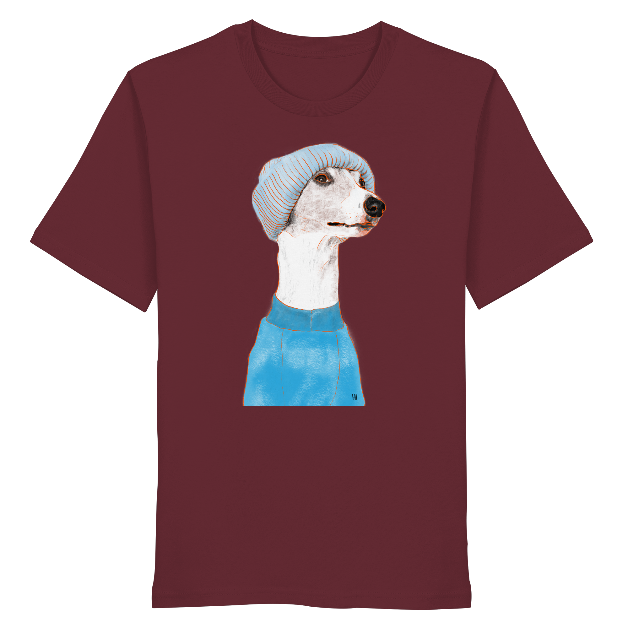 Whippet #3 ... Organic Unisex T-Shirt ... Charakterköpfe