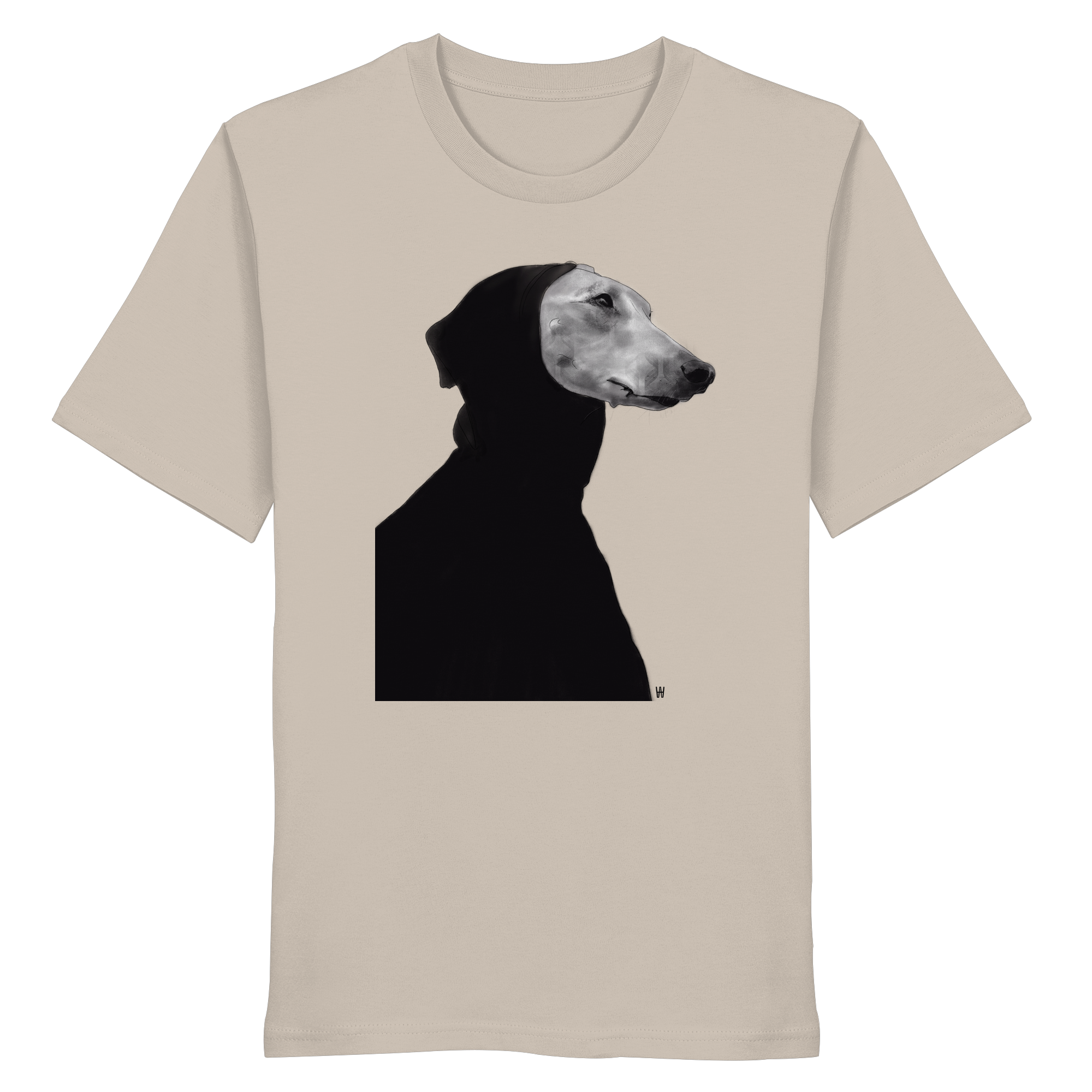 Whippet #12 ... Organic Unisex Shirt ... Charakterköpfe