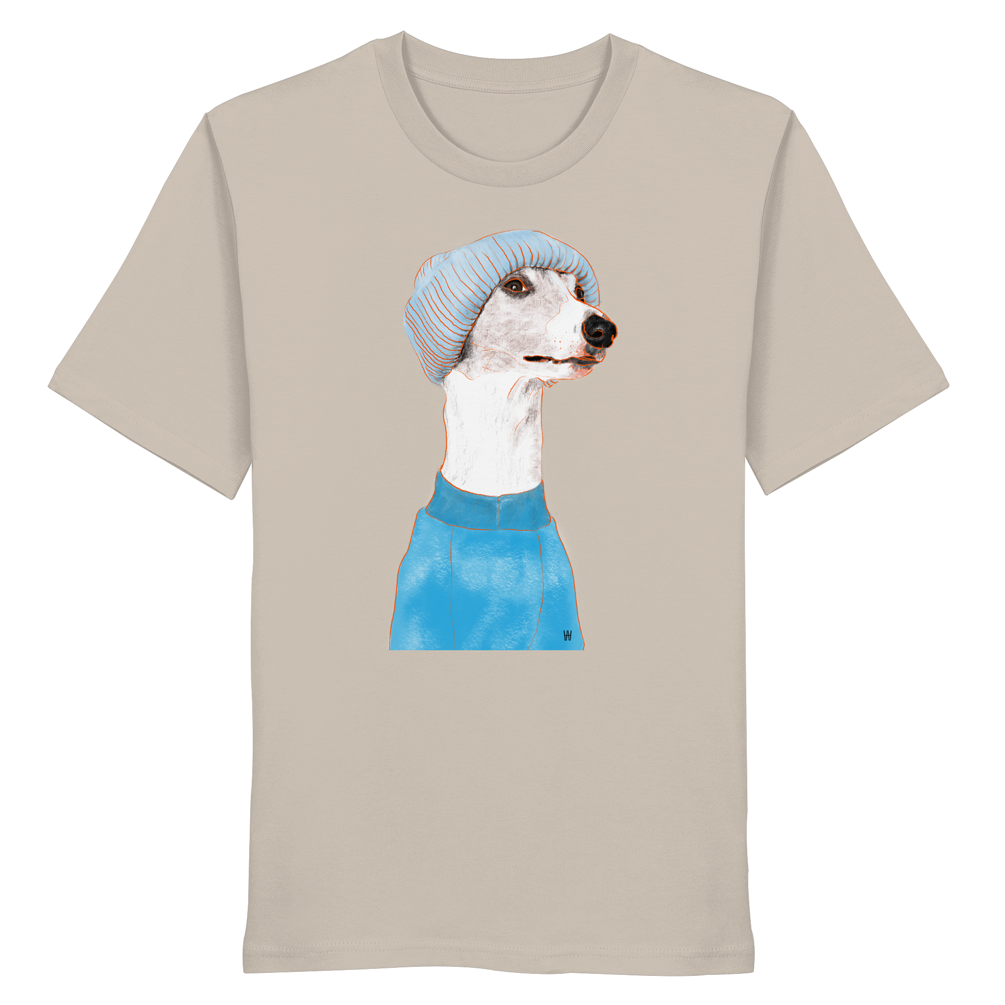 Whippet #3 ... Organic Unisex Shirt ... Charakterköpfe