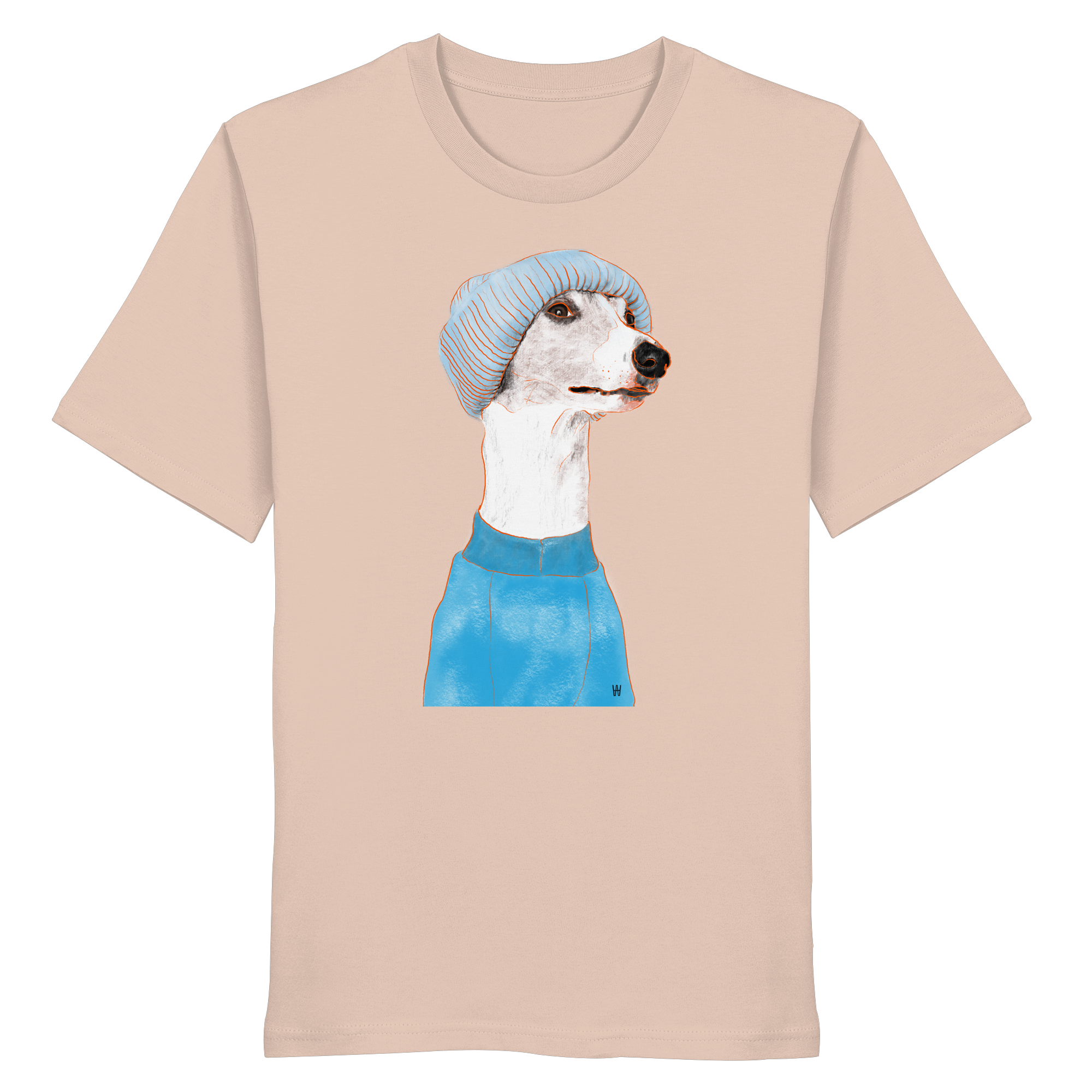 Whippet #3 ... Organic Unisex Shirt ... Charakterköpfe