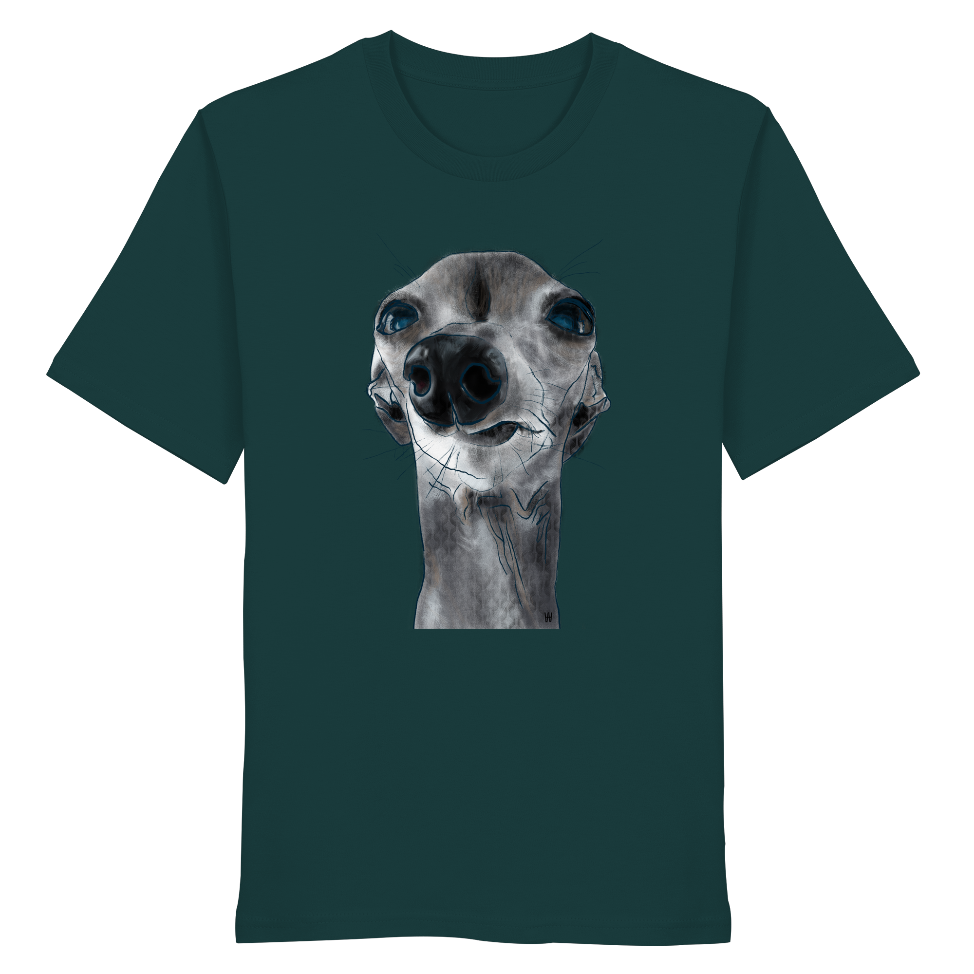 Italienisches Windspiel #6 ... Organic Unisex T-Shirt ... Charakterköpfe