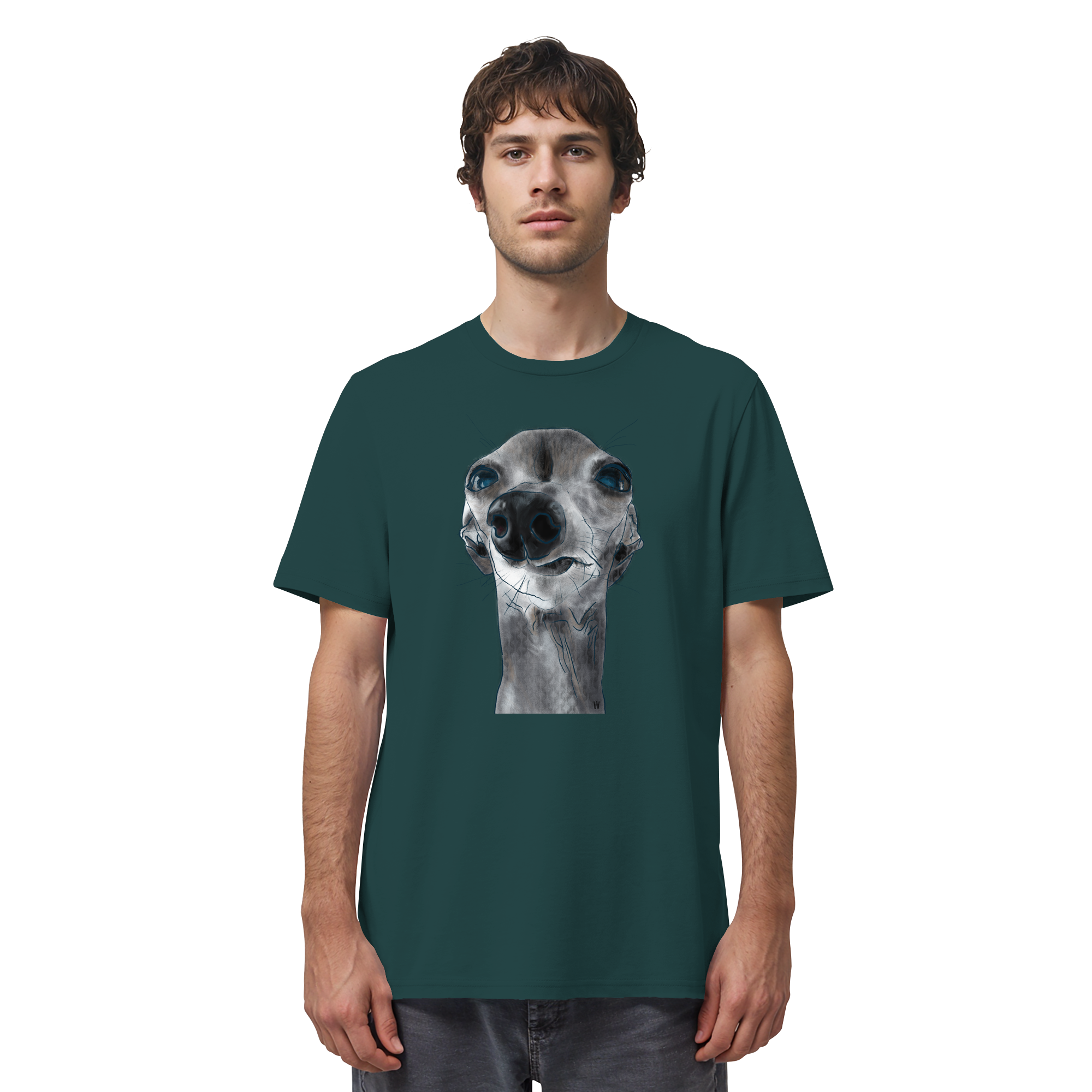 Italienisches Windspiel #6 ... Organic Unisex T-Shirt ... Charakterköpfe