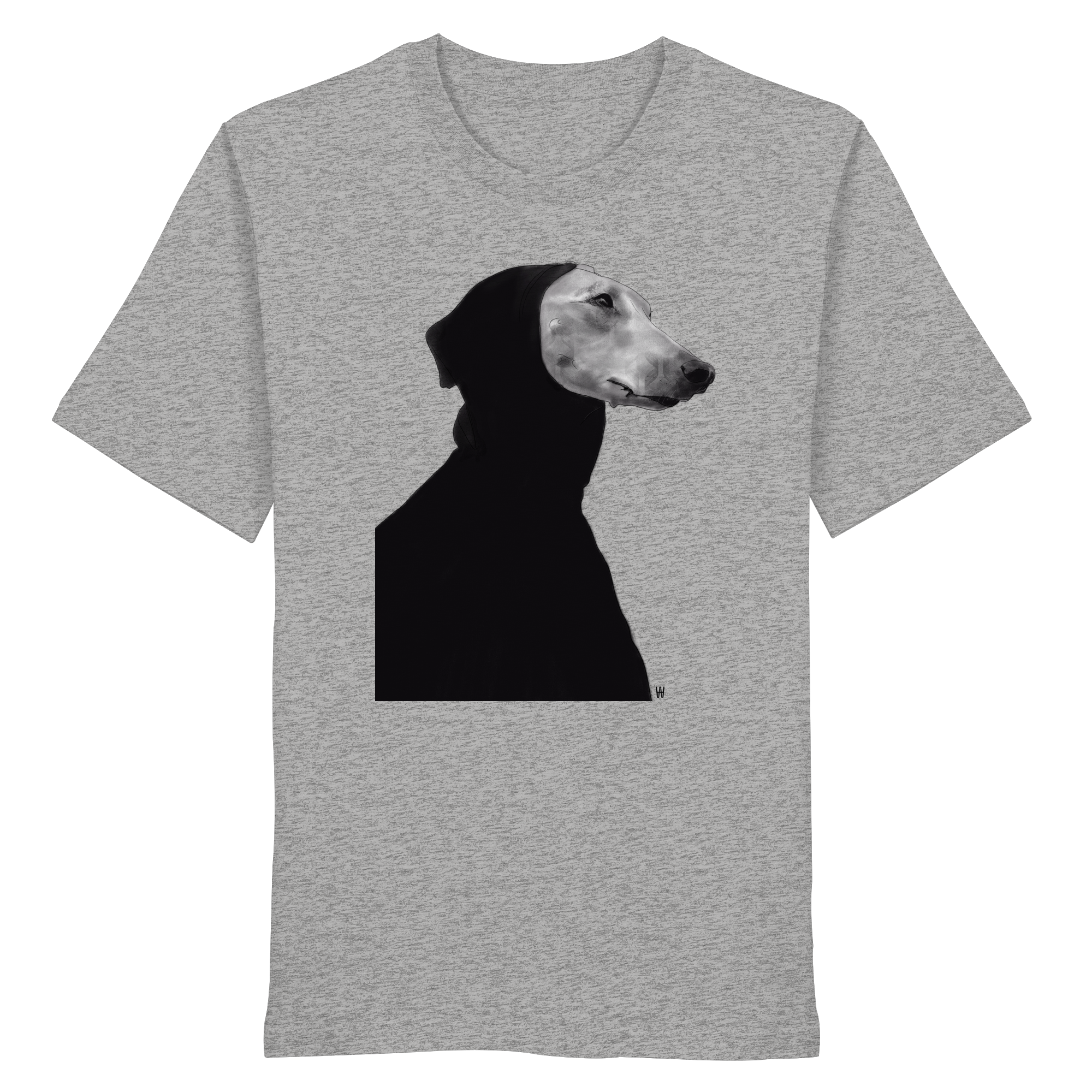 Whippet #12 ... Organic Unisex Shirt ... Charakterköpfe
