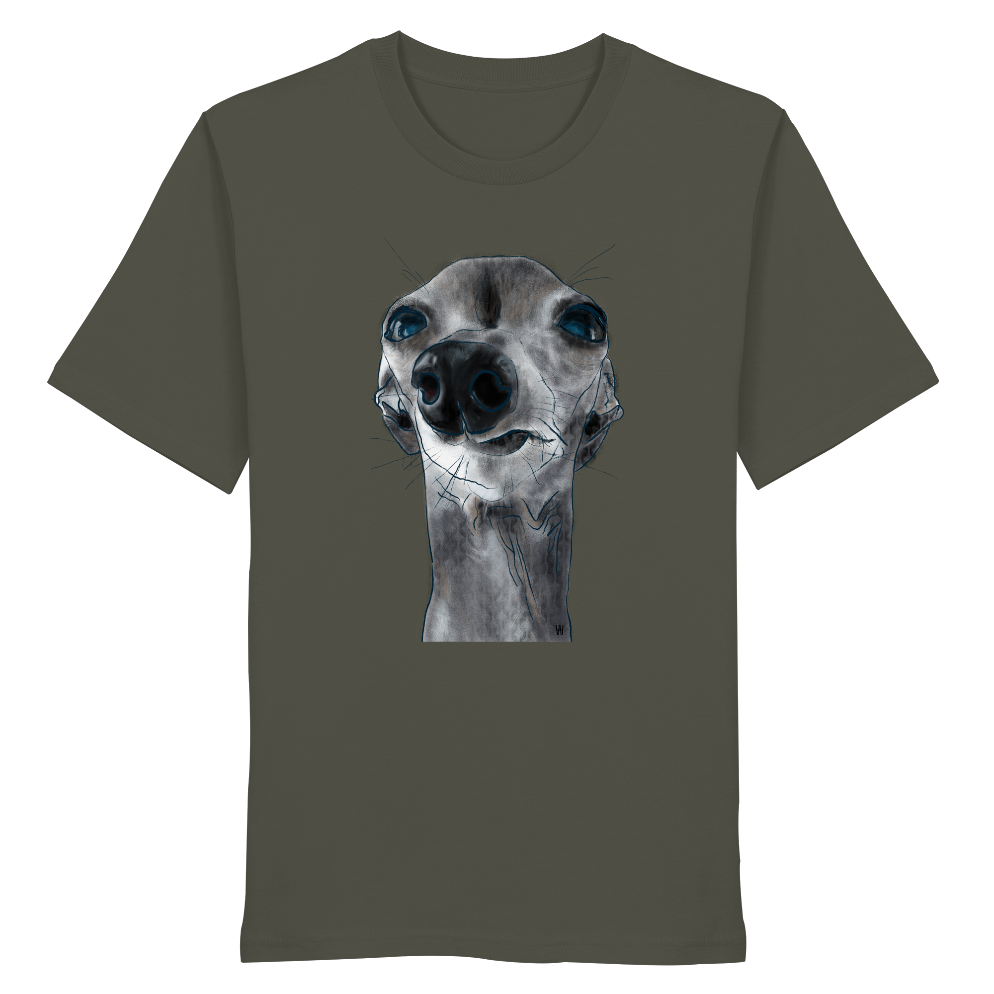 Italienisches Windspiel #6 ... Organic Unisex T-Shirt ... Charakterköpfe