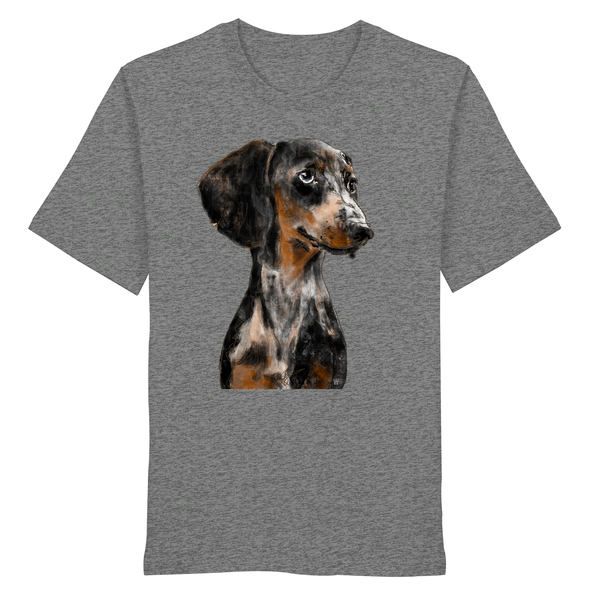 Dackel #2 ... Organic Unisex Shirt ... Charakterköpfe