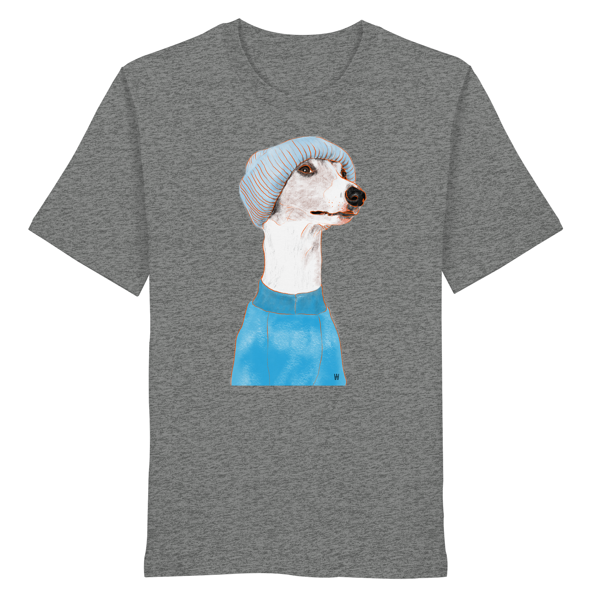 Whippet #3 ... Organic Unisex T-Shirt ... Charakterköpfe