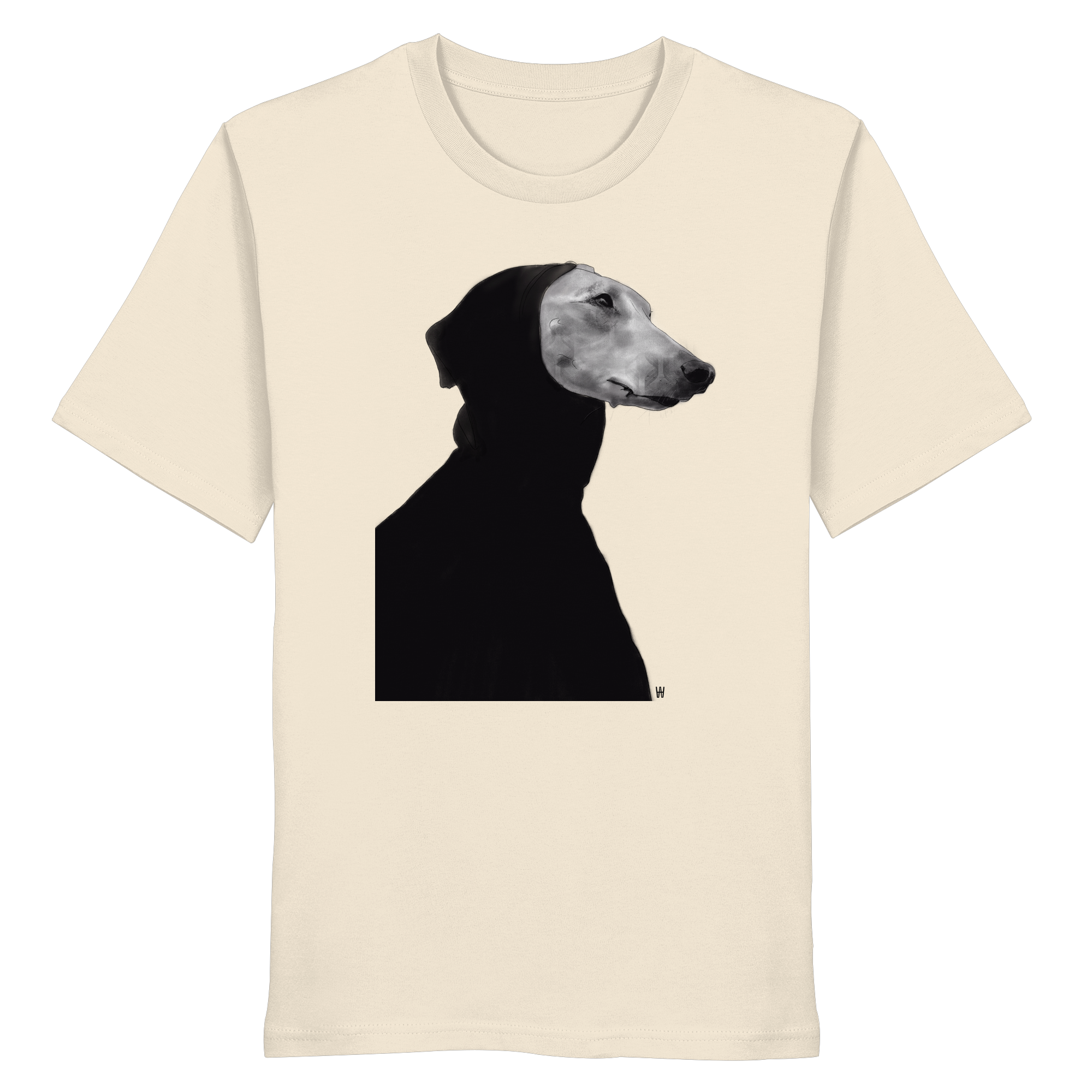 Whippet #12 ... Organic Unisex Shirt ... Charakterköpfe