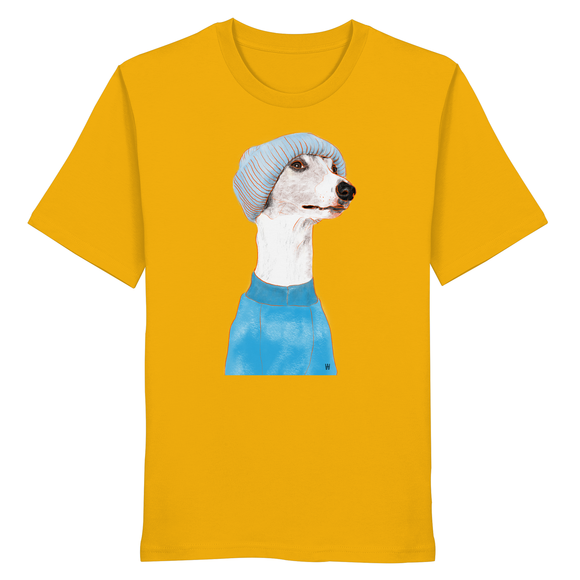 Whippet #3 ... Organic Unisex Shirt ... Charakterköpfe