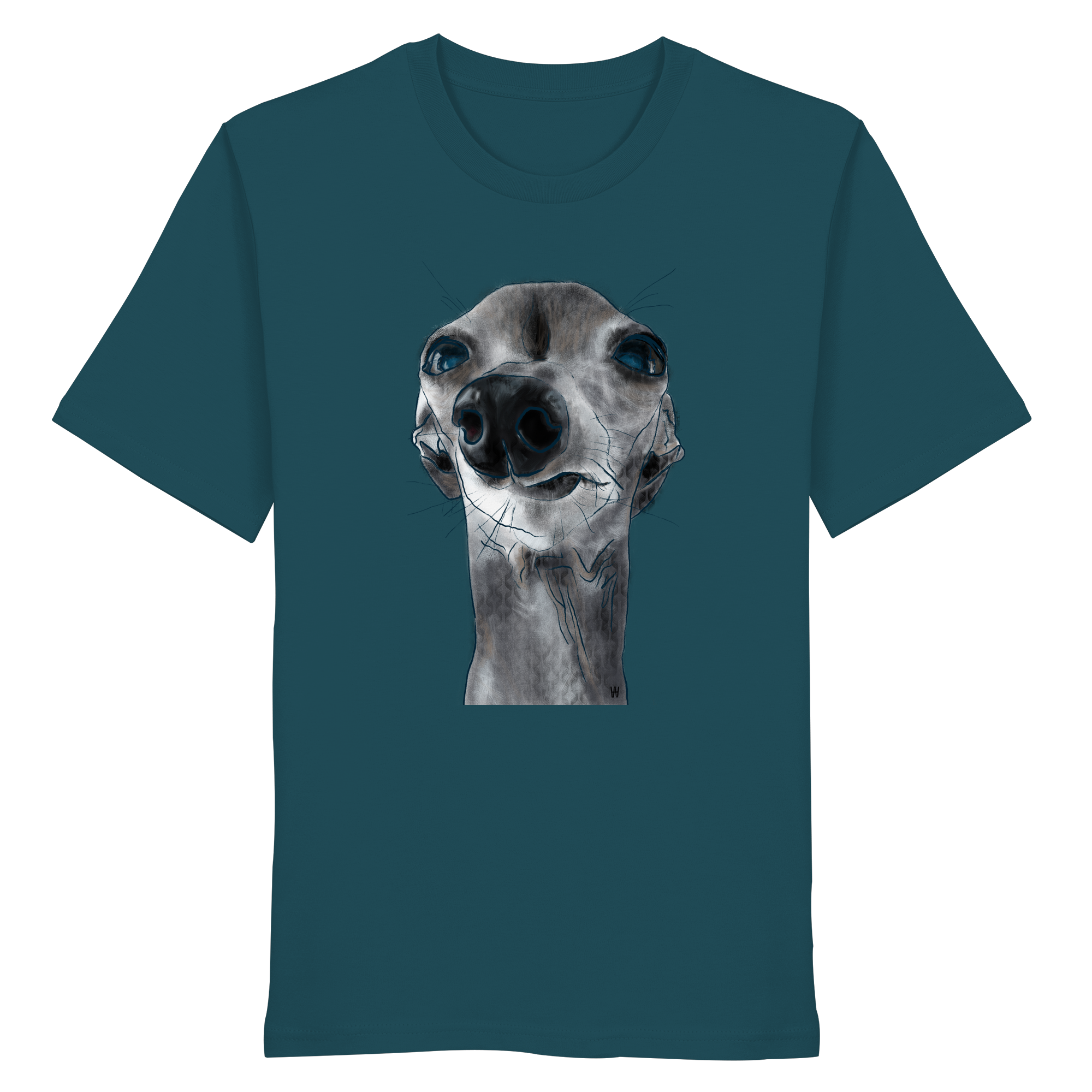 Italienisches Windspiel #6 ... Organic Unisex T-Shirt ... Charakterköpfe