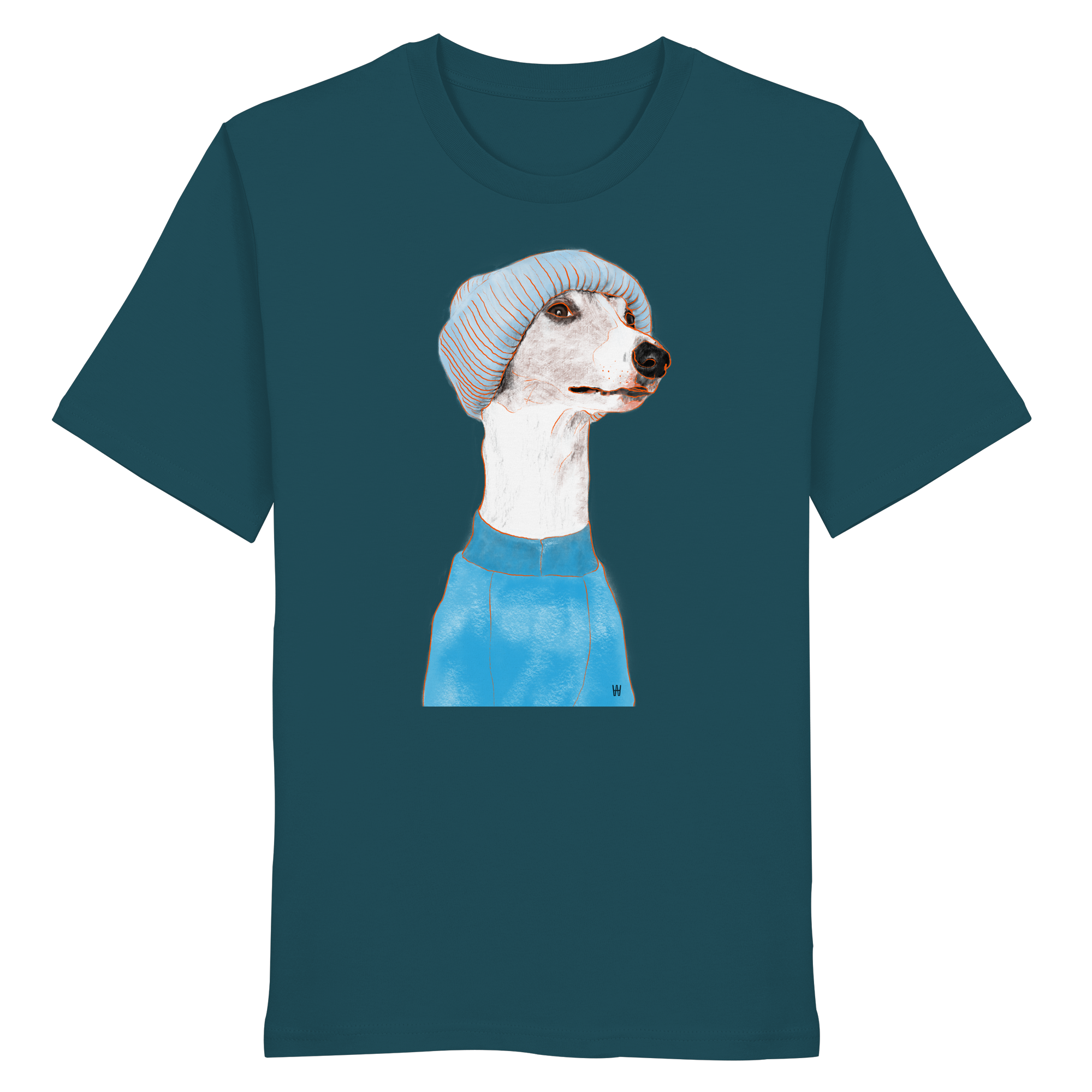 Whippet #3 ... Organic Unisex T-Shirt ... Charakterköpfe