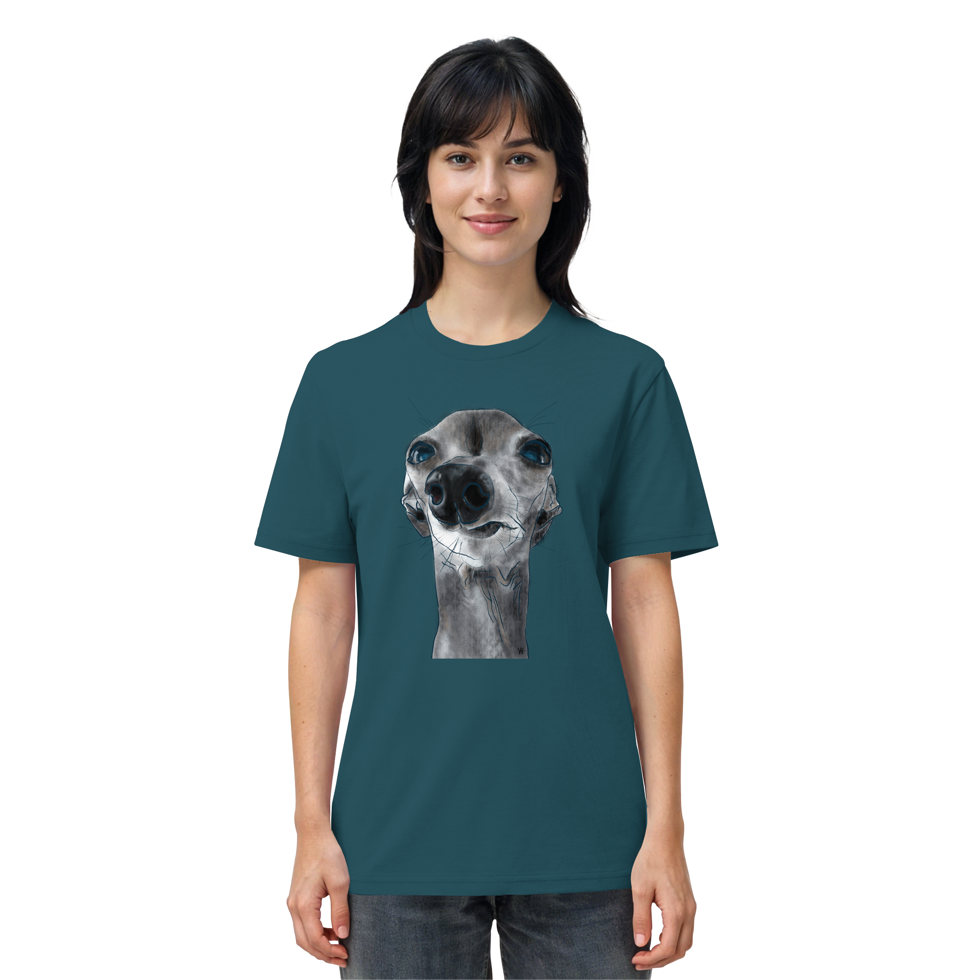 Italienisches Windspiel #6 ... Organic Unisex T-Shirt ... Charakterköpfe