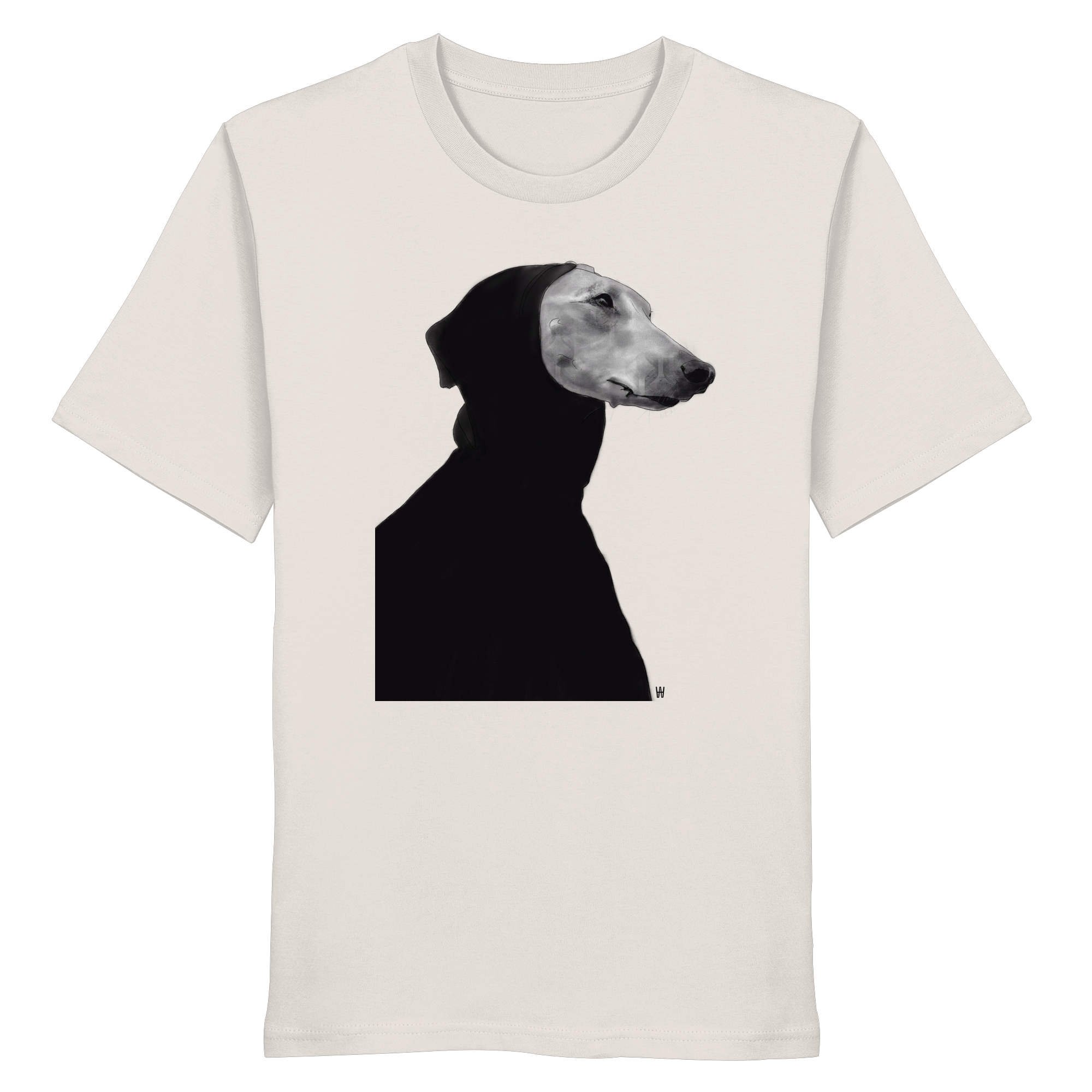 Whippet #12 ... Organic Unisex Shirt ... Charakterköpfe