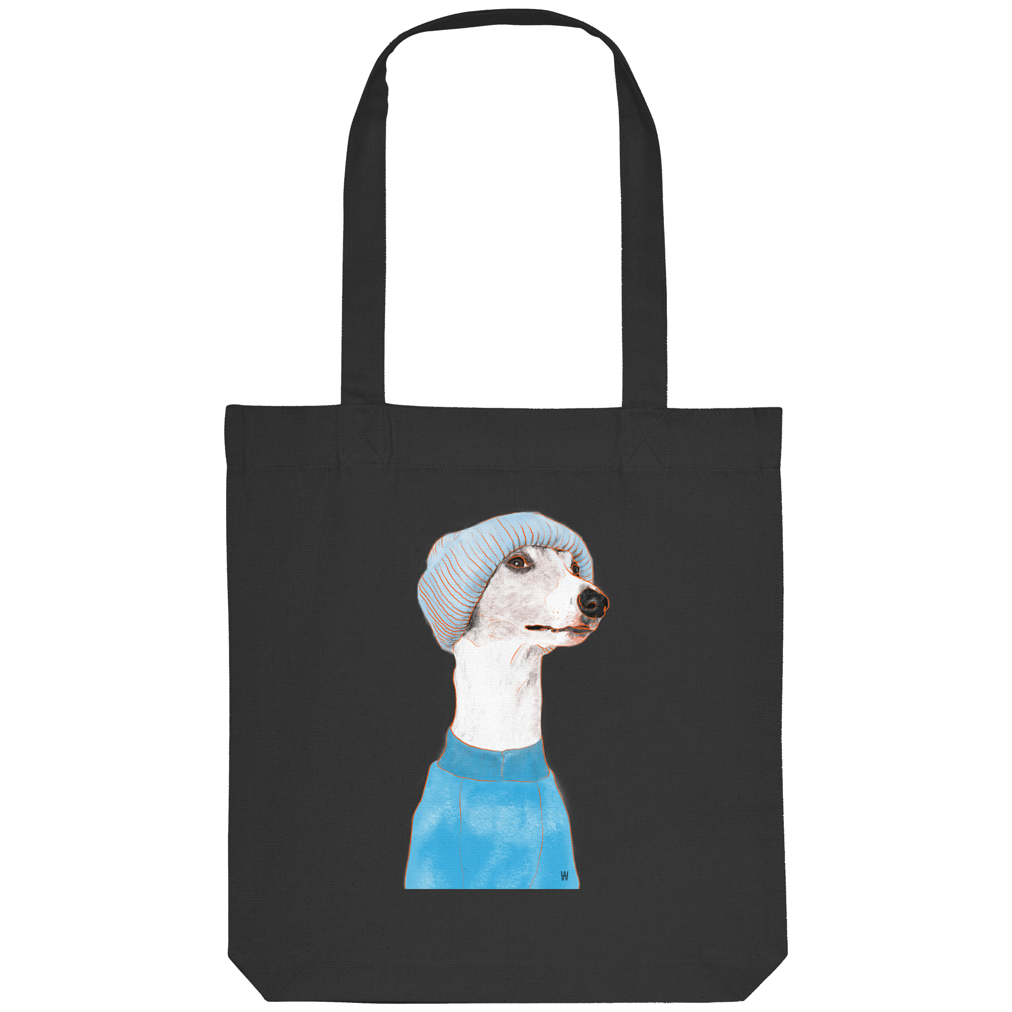 Whippet #3 ... Organic Tote Bag ... Charakterköpfe