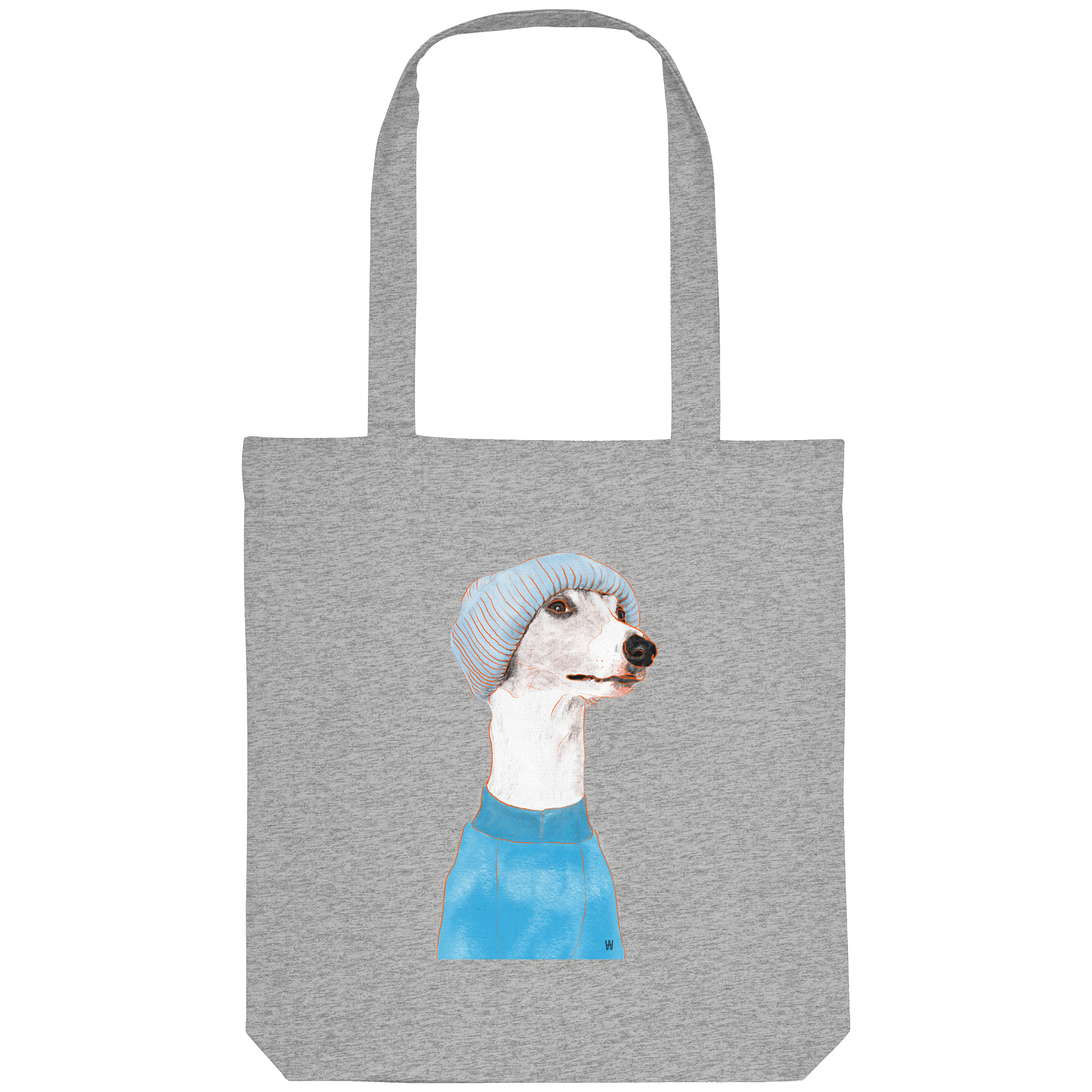 Whippet #3 ... Organic Tote Bag ... Charakterköpfe