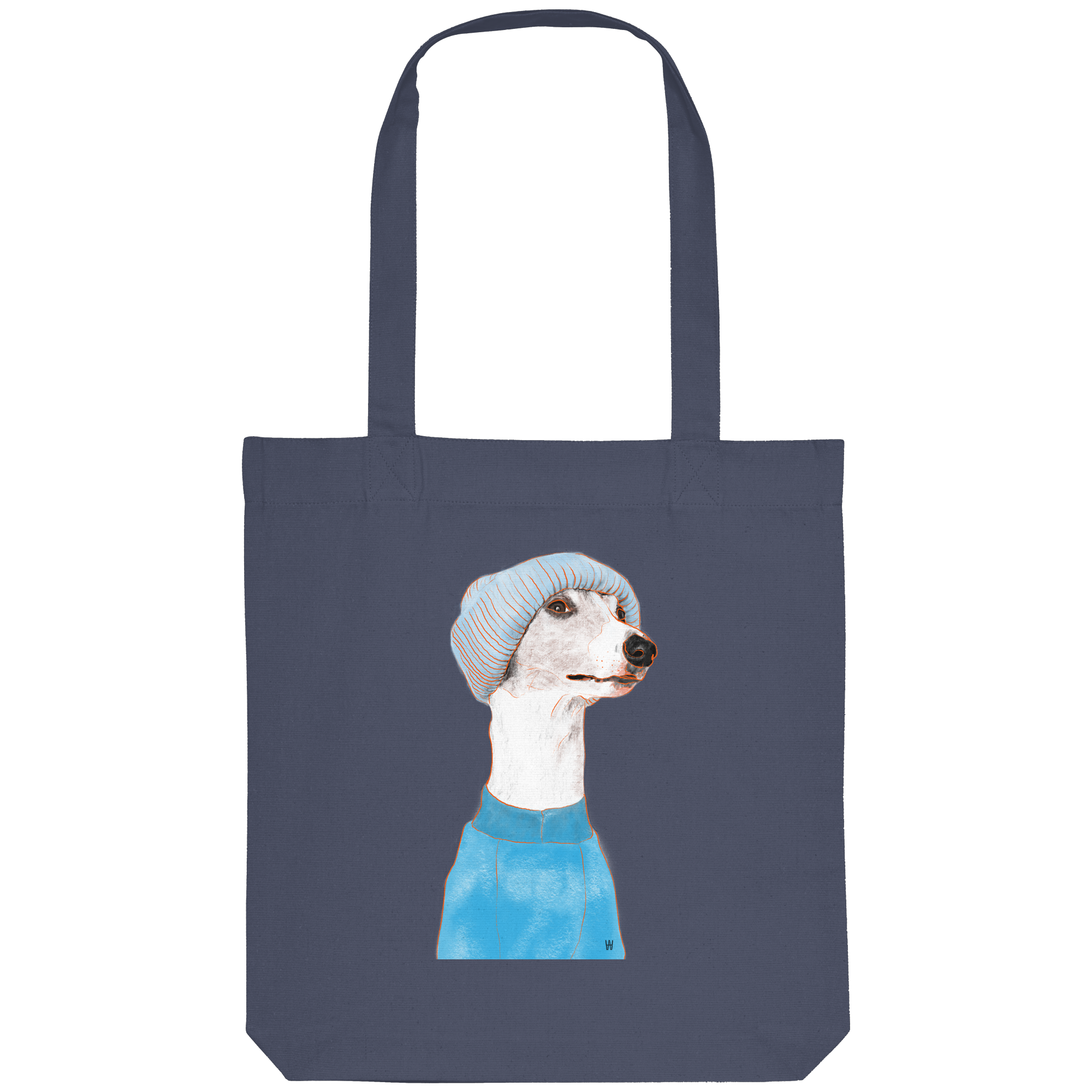 Whippet #3 ... Organic Tote Bag ... Charakterköpfe