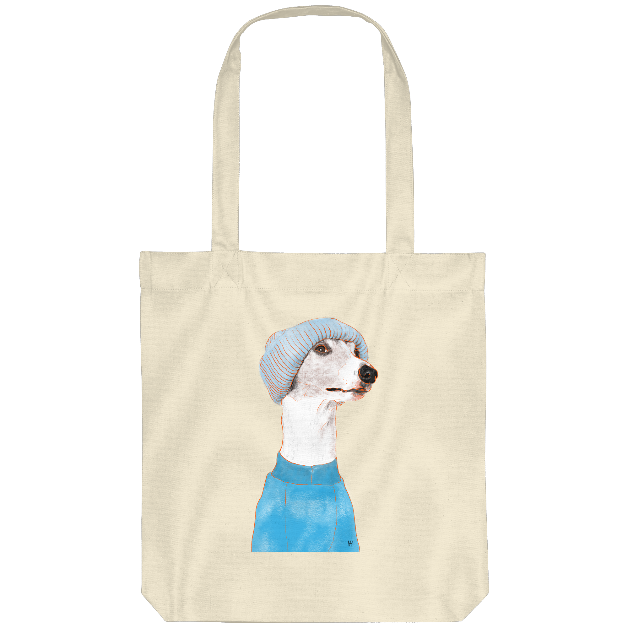 Whippet #3 ... Organic Tote Bag ... Charakterköpfe