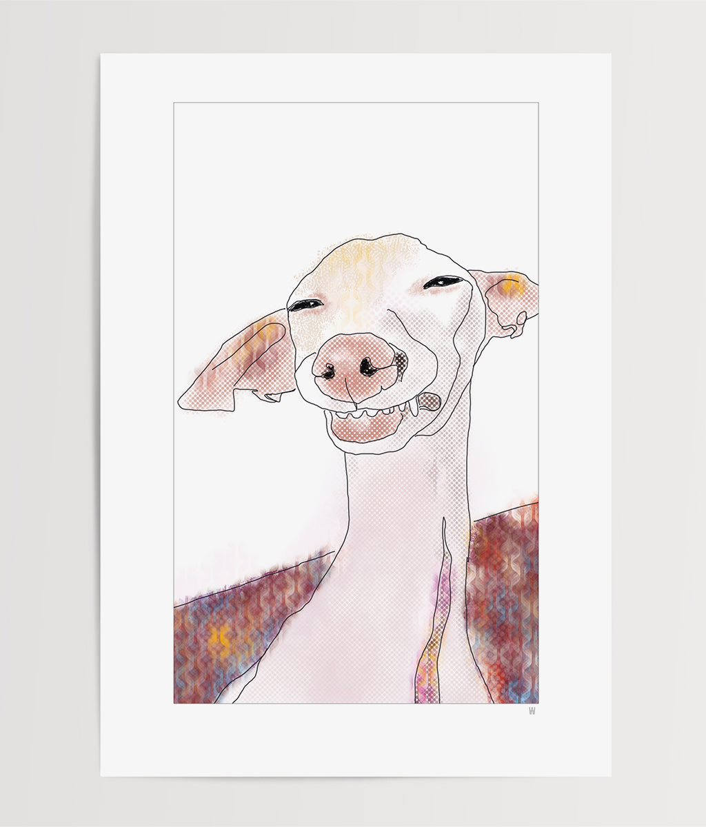 Hund Illustration ... Iggy ... Digitale Skizze ... Kunstdruck Hund A4 ... Limited Edition ... Serie #1