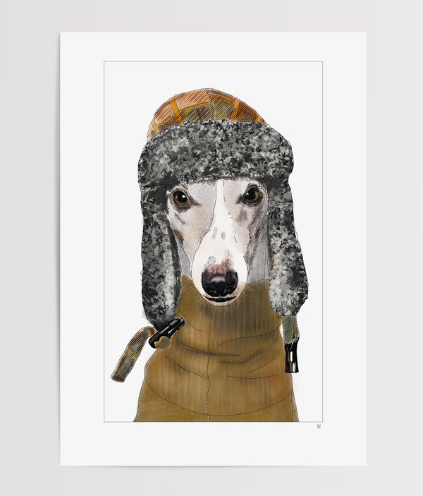 Whippet #9 ... Kunstdruck (limitiert 15) ... Charakterköpfe