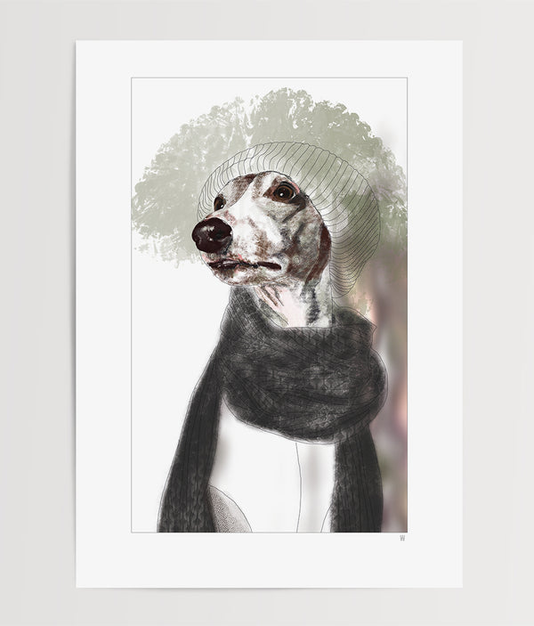 Whippet #8 ... Kunstdruck (limitiert 15) ... Charakterköpfe