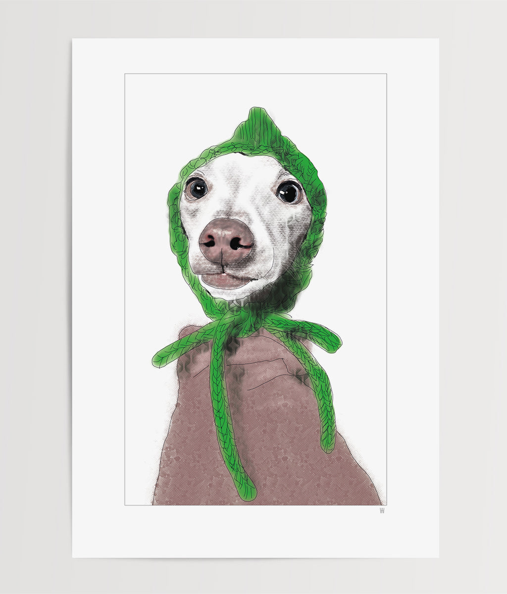 Hund Illustration ... Iggy ... Digitale Skizze ... Kunstdruck Hund A4 ... Limited Edition ... Serie #1