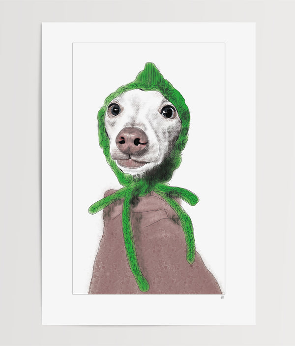 Italienisches Windspiel #4 ... Kunstdruck (limitiert 15) ... Charakterköpfe