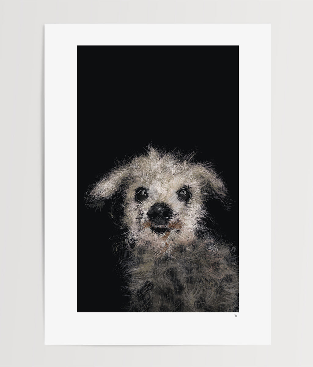 Hund Illustration ... Digitale Skizze ... Kunstdruck Hund A4 ... Limited Edition ... Serie #1