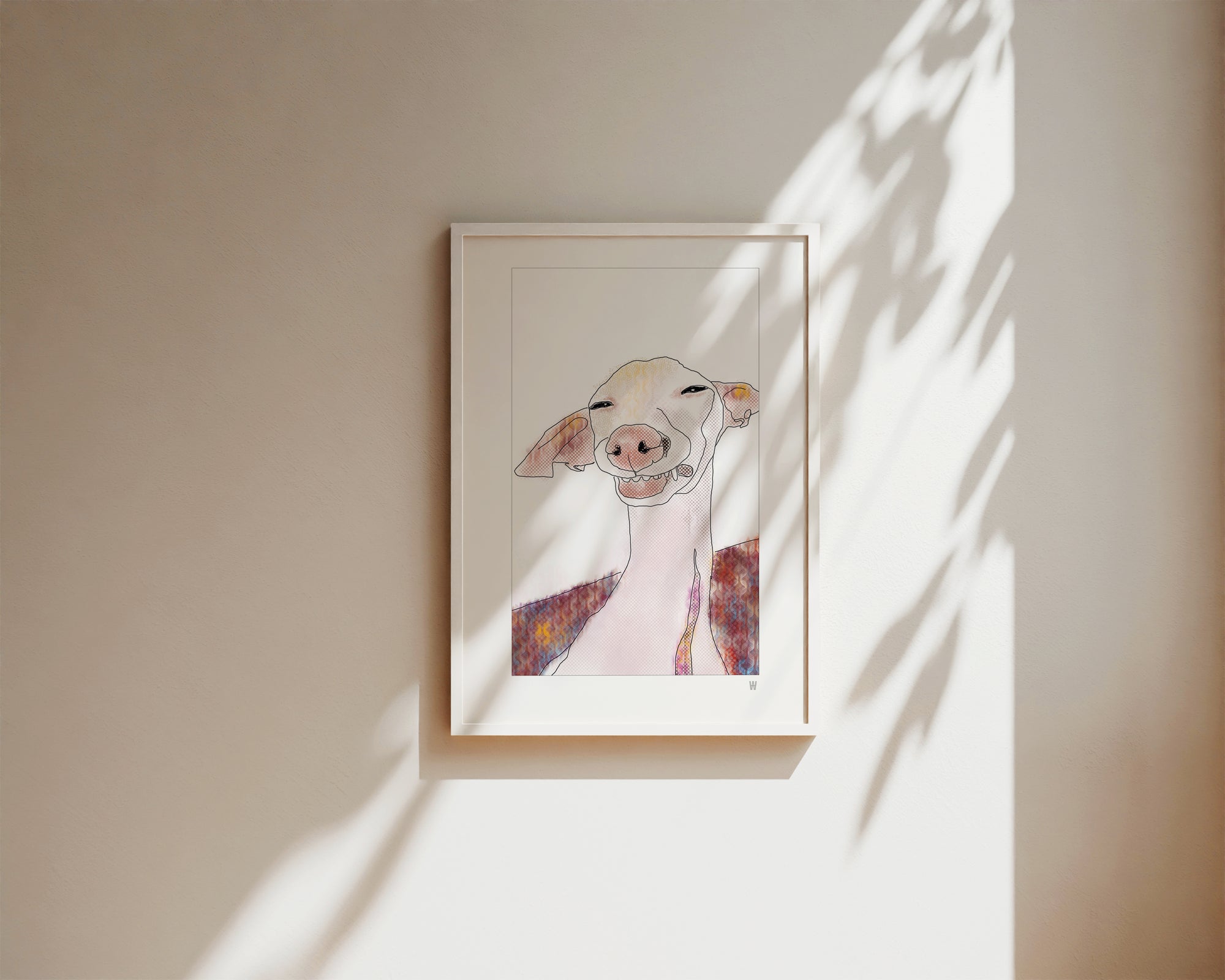 Hund Illustration ... Iggy ... Digitale Skizze ... Kunstdruck Hund A4 ... Limited Edition ... Serie #1