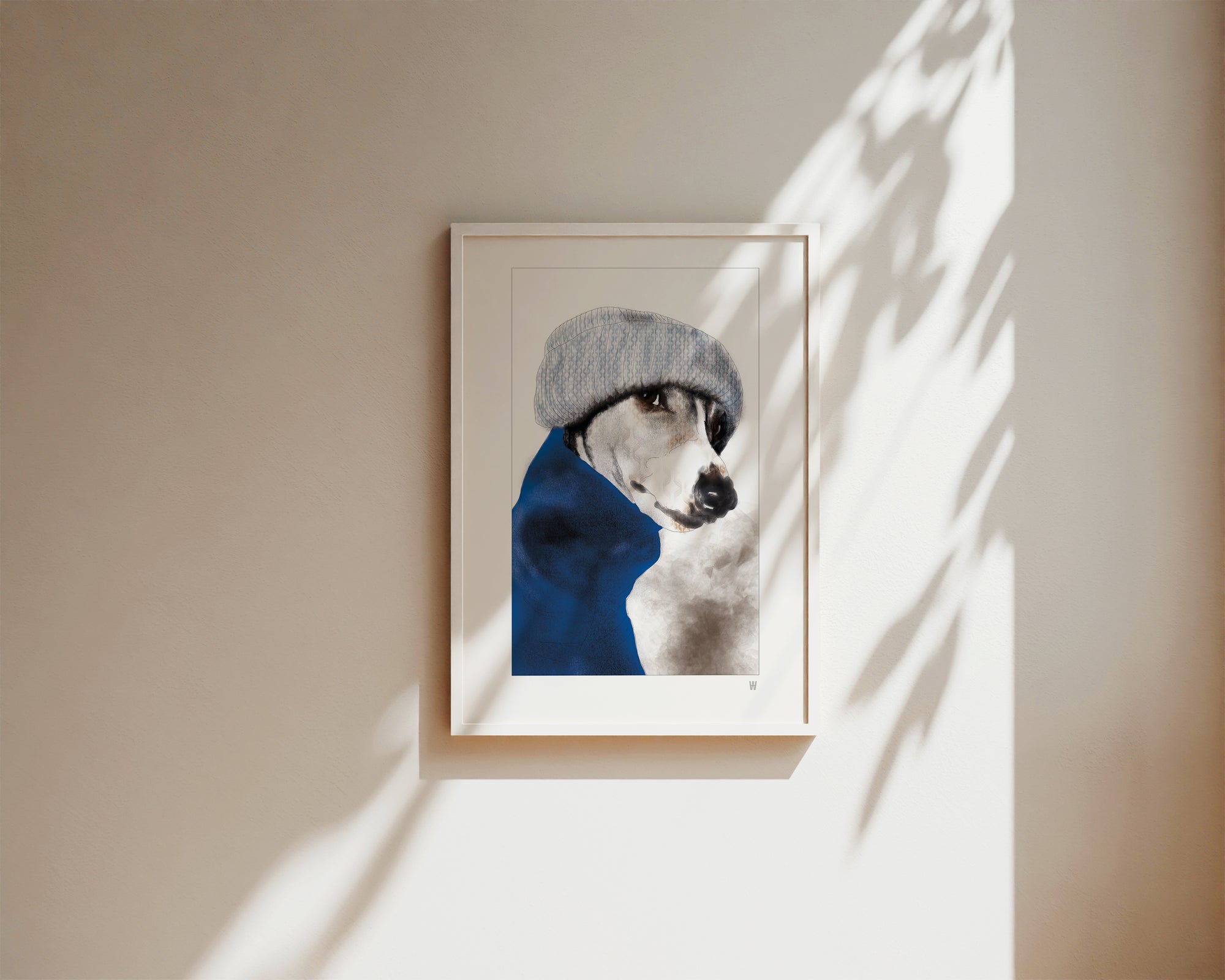 Hund Illustration ... Whippet ... Digitale Skizze ... Kunstdruck Hund A4 ... Limited Edition ... Serie #1