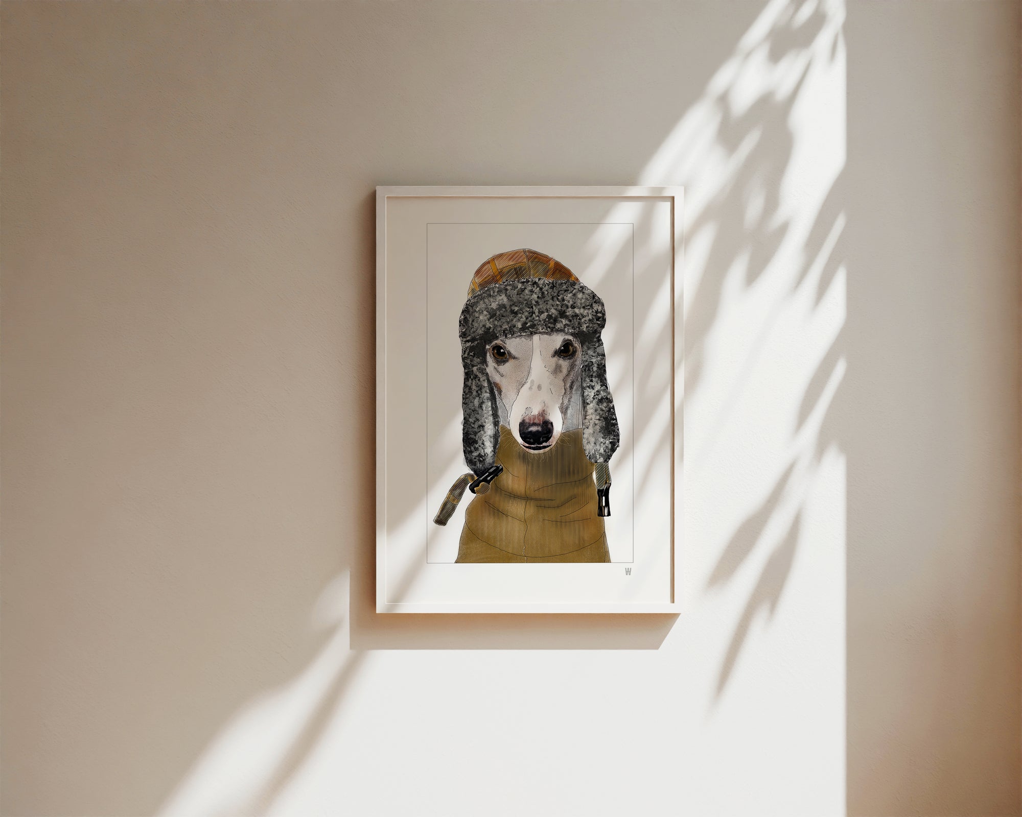 Hund Illustration ... Whippet ... Digitale Skizze ... Kunstdruck Hund A4 ... Limited Edition ... Serie #1