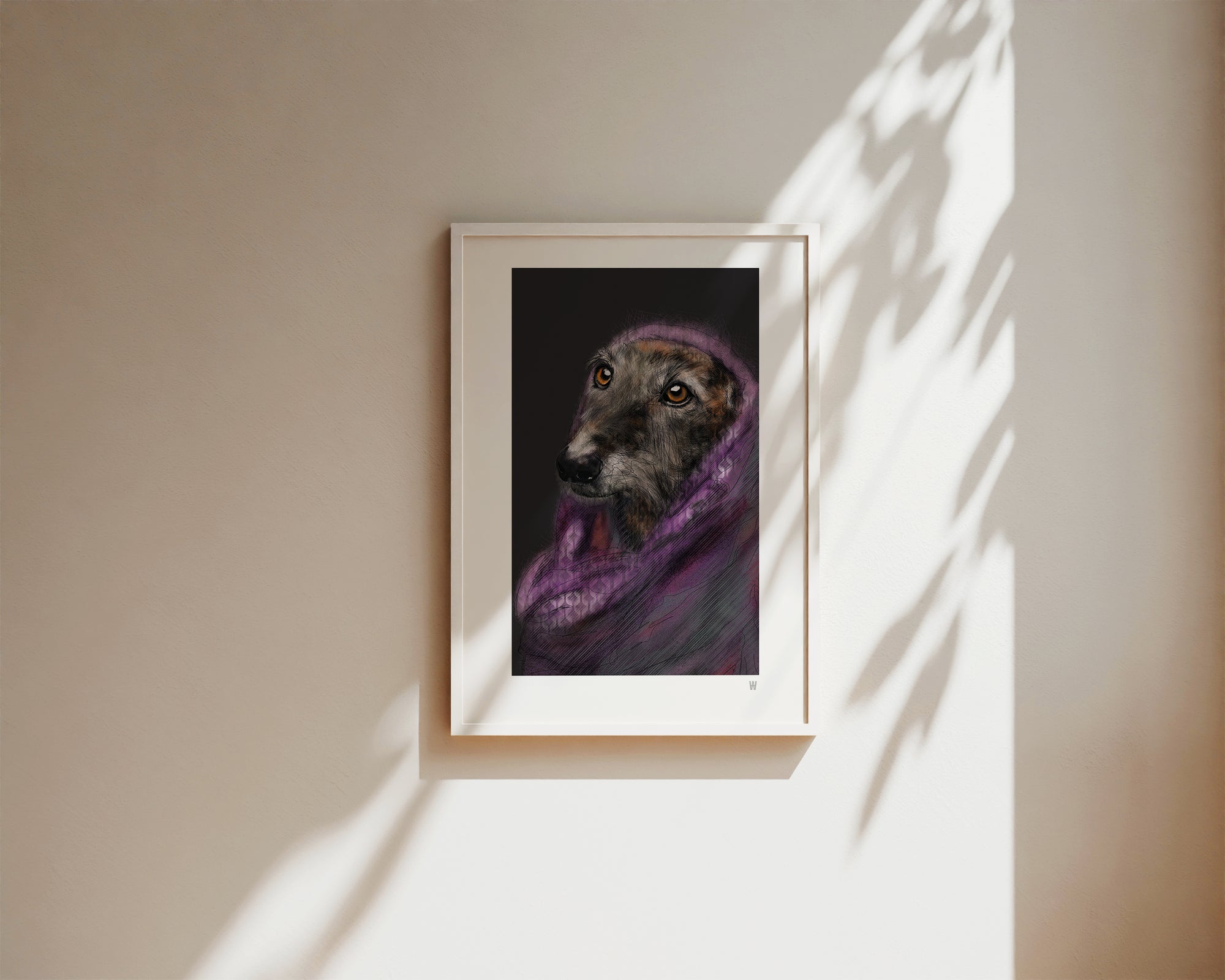 Hund Illustration ... Galgo ... Digitale Skizze ... Kunstdruck Hund A4 ... Limited Edition ... Serie #1