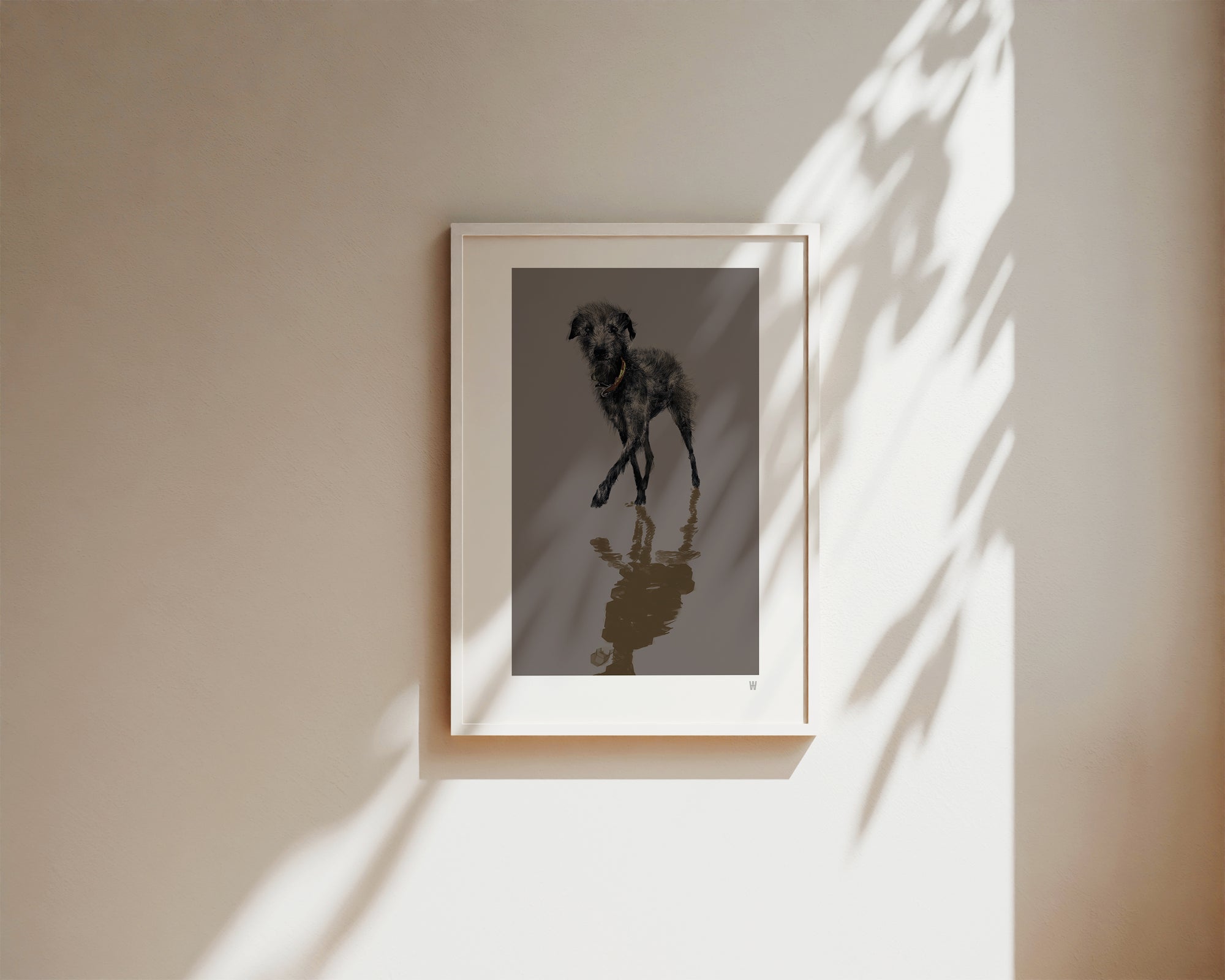 Hund Illustration ... Bedlington Whippet ... Digitale Skizze ... Kunstdruck Hund A4 ... Limited Edition ... Serie #1