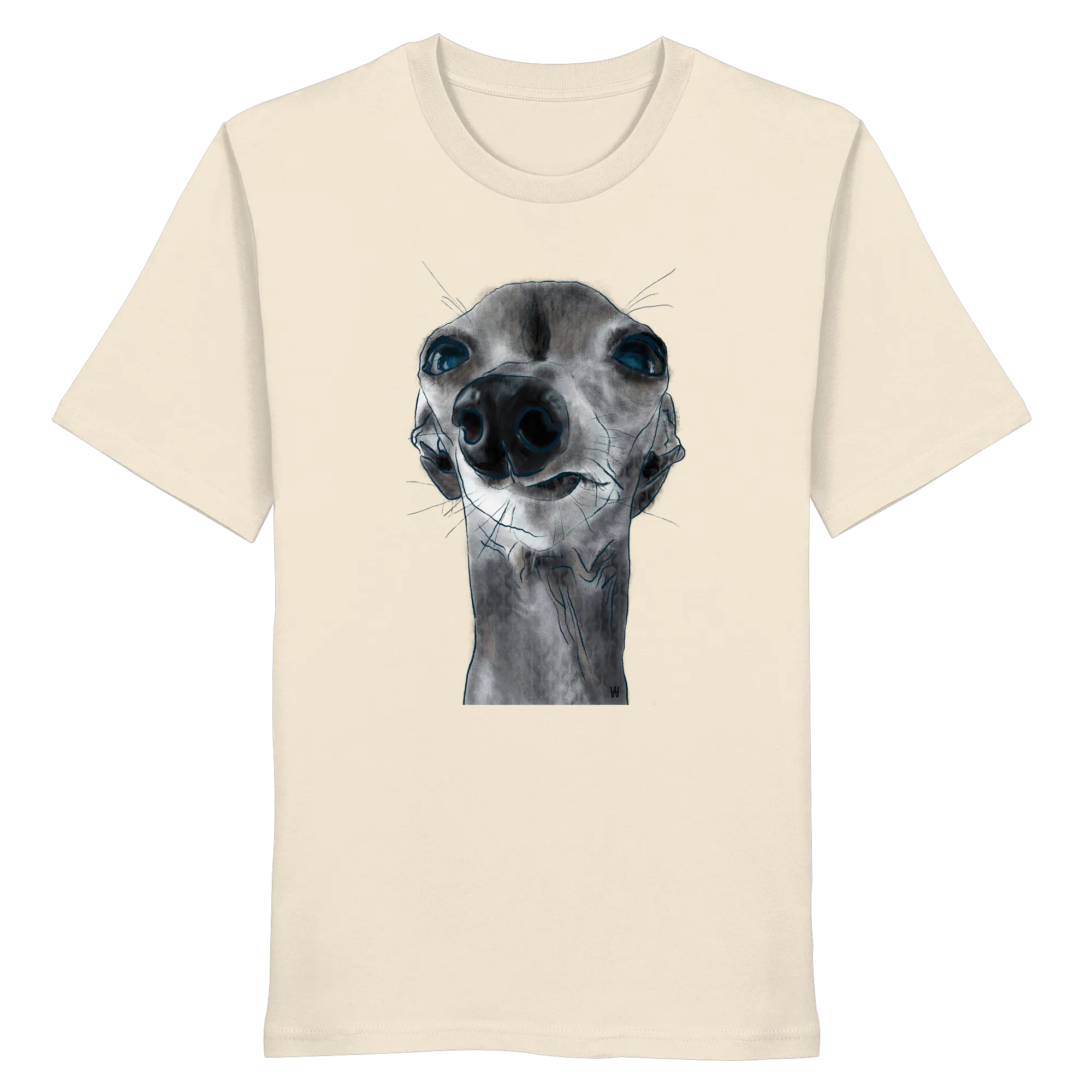 Italienisches Windspiel Freigeist | Bio-T-Shirt mit Hundeillustration